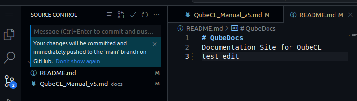 Git commit from Codespace